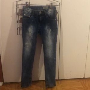 Diesel Boys Jeans - Blue, acid washed, distressed